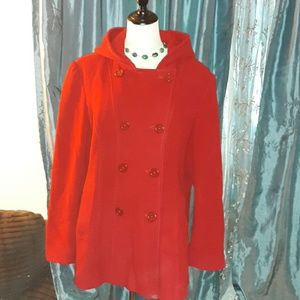 🥳Jason Kole Red Wool Coat